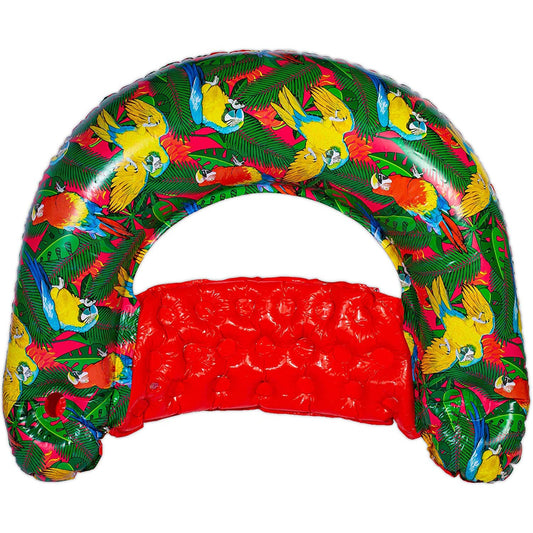 Margaritaville Pool Floats Sit & Sip Hammock Style Inflatable Water Chair, Red