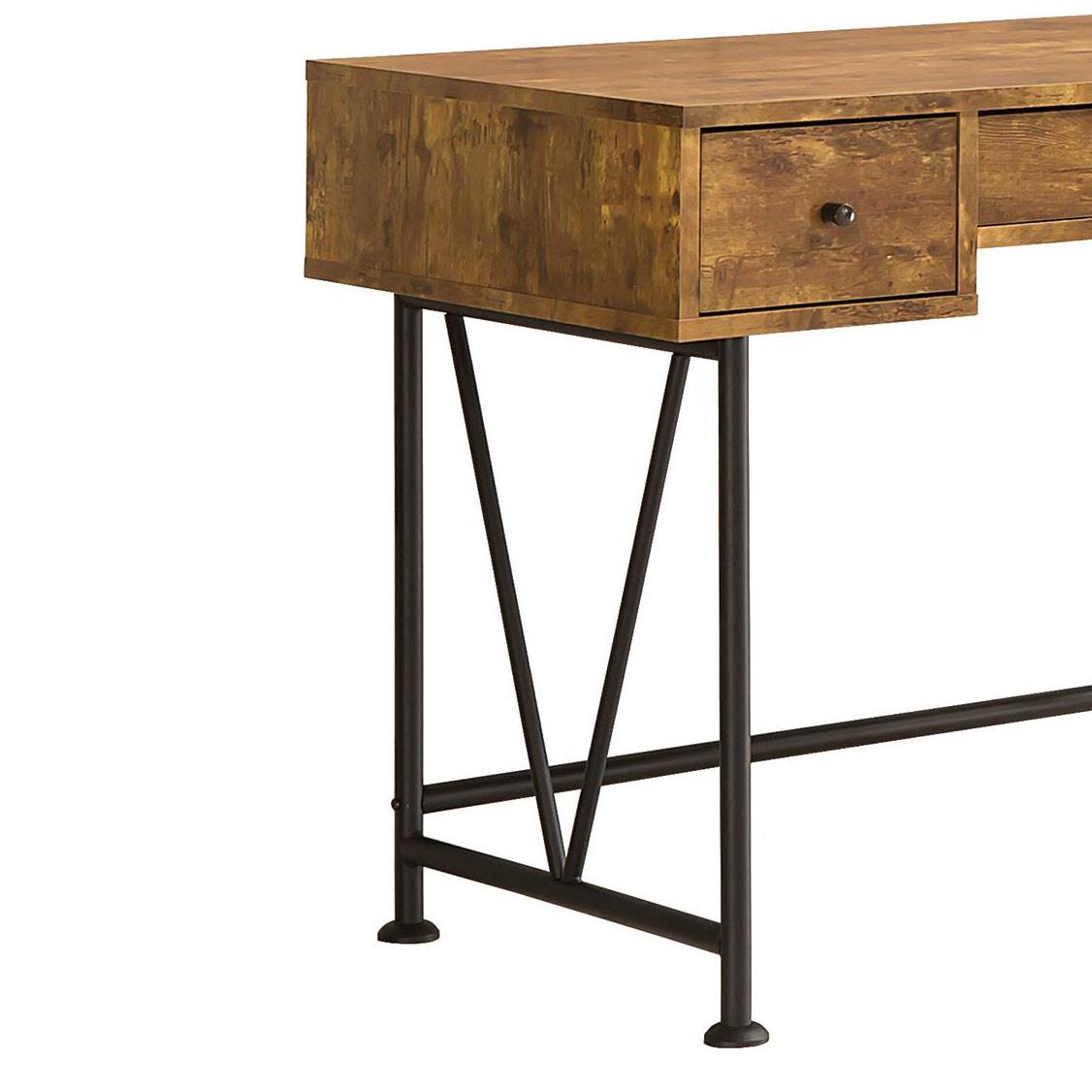 Coaster Home Furniture Analiese 3 Drawer Home Office Study Desk, Antique Nutmeg