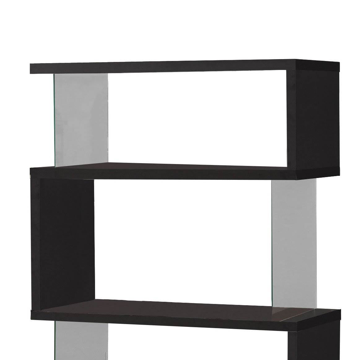 Coaster Home Furniture Asymmetrical Snaking Home Living Room Bookshelf, Black