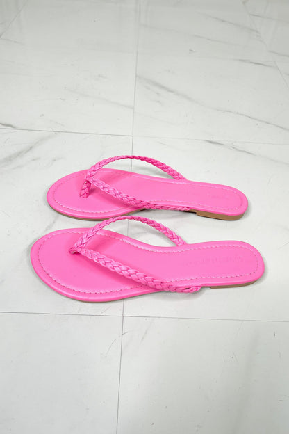 WILD DIVA Waikiki Beach Braided Strap Flip Flop (sz 7)