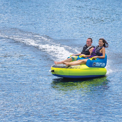 O'Brien Watersports Barca 2 Kickback Inflatable 2 Person Towable Boat Tube Raft