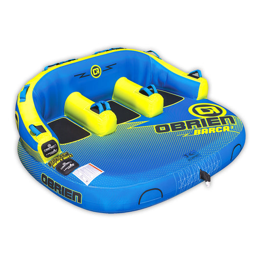 O'Brien Watersports Barca 3 Kickback Inflatable 3 Person Towable Boat Tube Raft