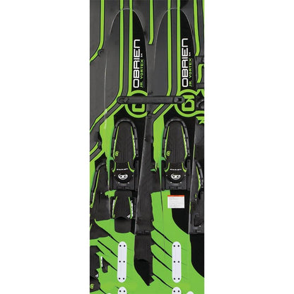 OBrien 54" Jr. Vortex Combo Water Skis with X7 Bindings for Kids 2-Mens 7, Green