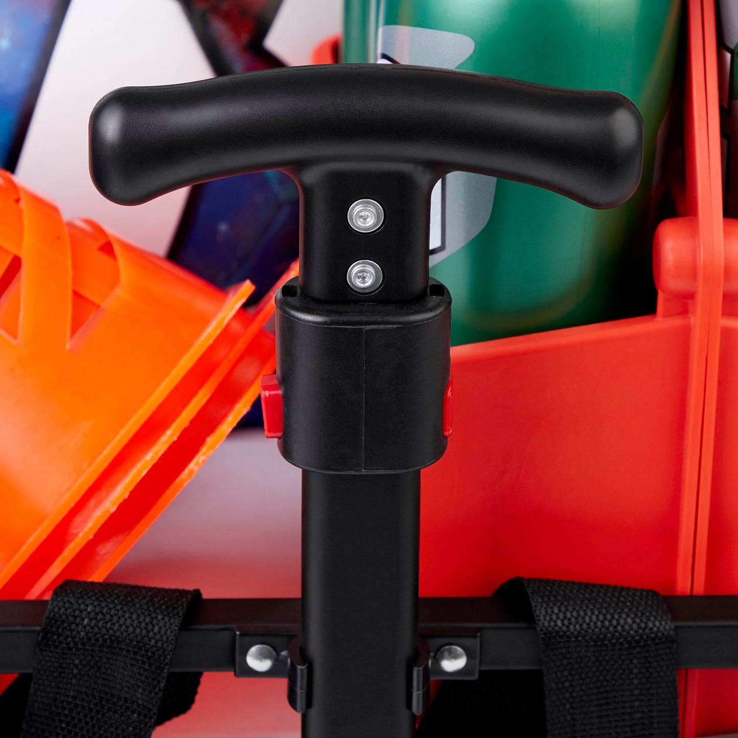 Seina Steel Collapsible Folding Outdoor Portable Utility Cart in Red (3 Pack)