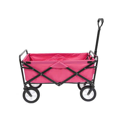 Mac Sports Collapsible Folding Outdoor Utility Garden Camping Wagon Cart, Pink