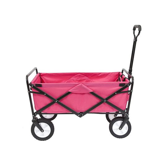 Mac Sports Collapsible Folding Outdoor Utility Garden Camping Wagon Cart, Pink