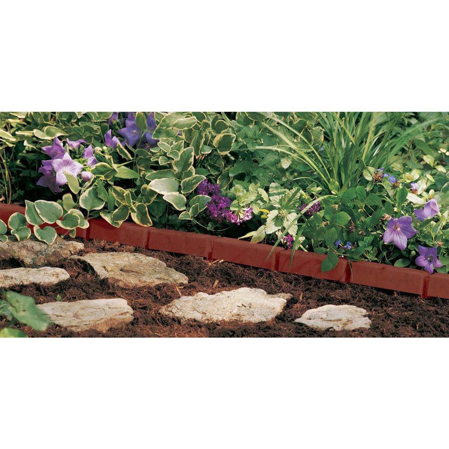 Suncast BBE10TC 12 Inch Section, Interlocking Brick Resin Border Edging, 10 Pack