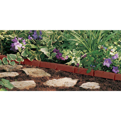 Suncast BBE10TC 12 Inch Section, Interlocking Brick Resin Border Edging, 10 Pack