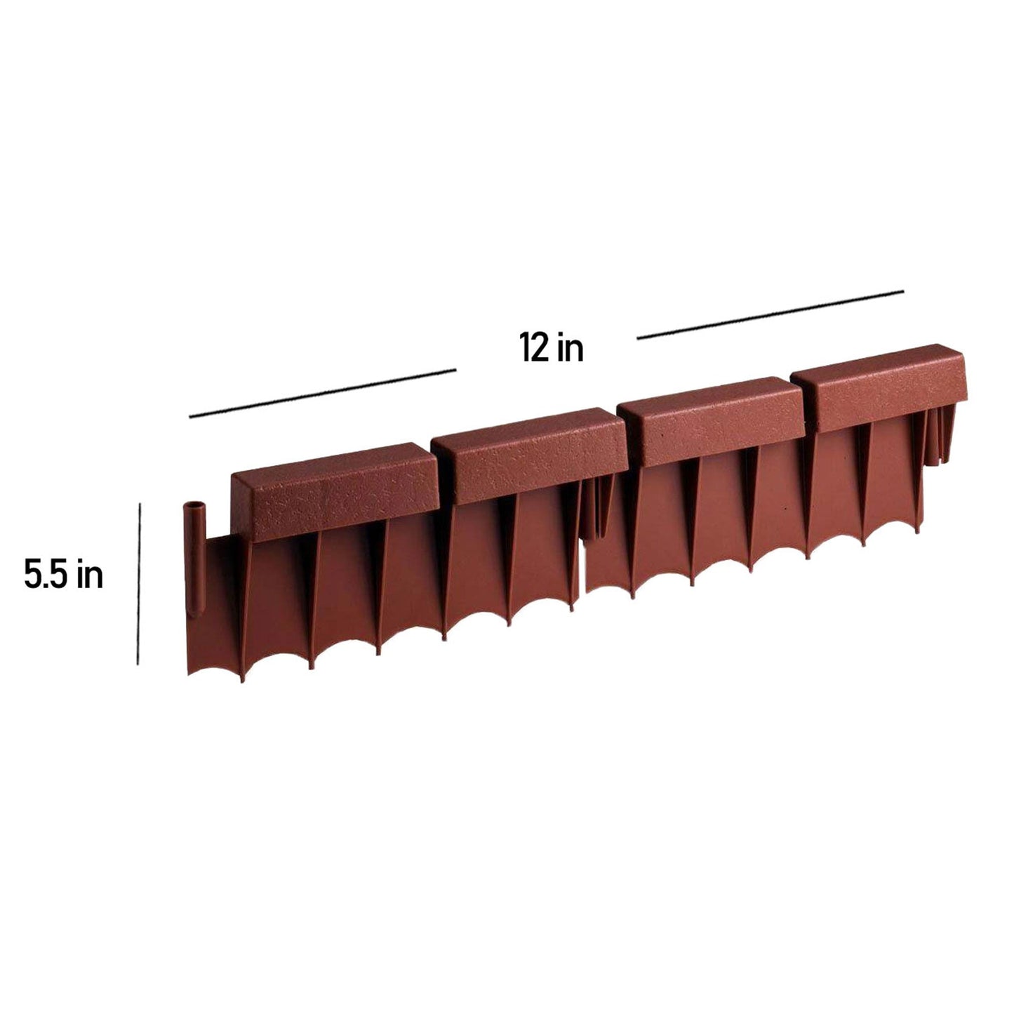 Suncast BBE10TC 12 Inch Section, Interlocking Brick Resin Border Edging, 10 Pack