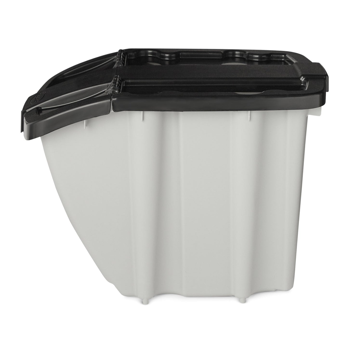 Suncast BH188810 18 Gallon Indoor or Outdoor Stacking Recycle Storage Bin, Gray