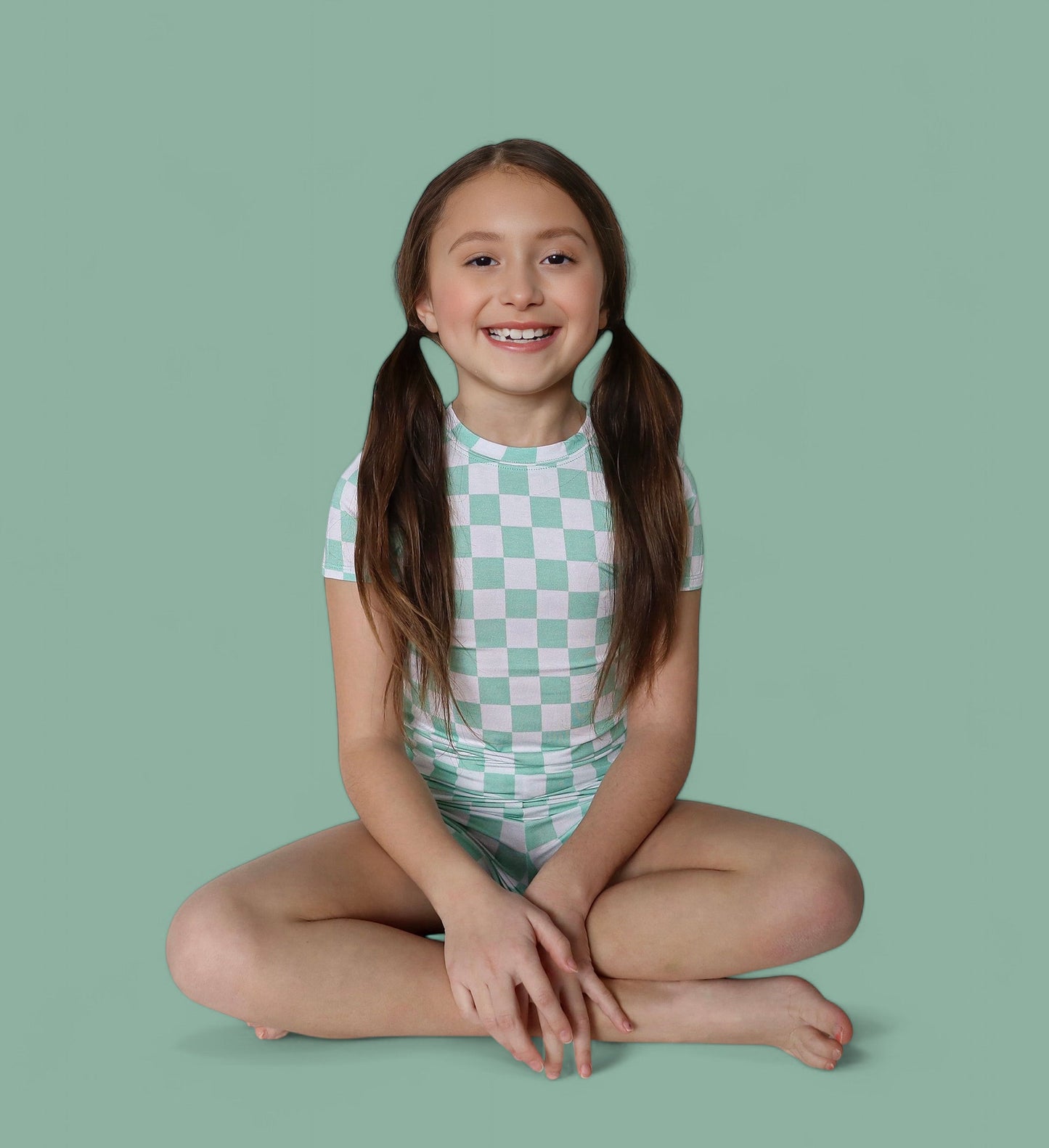 MINT CHECKERS DREAM SHORT SET