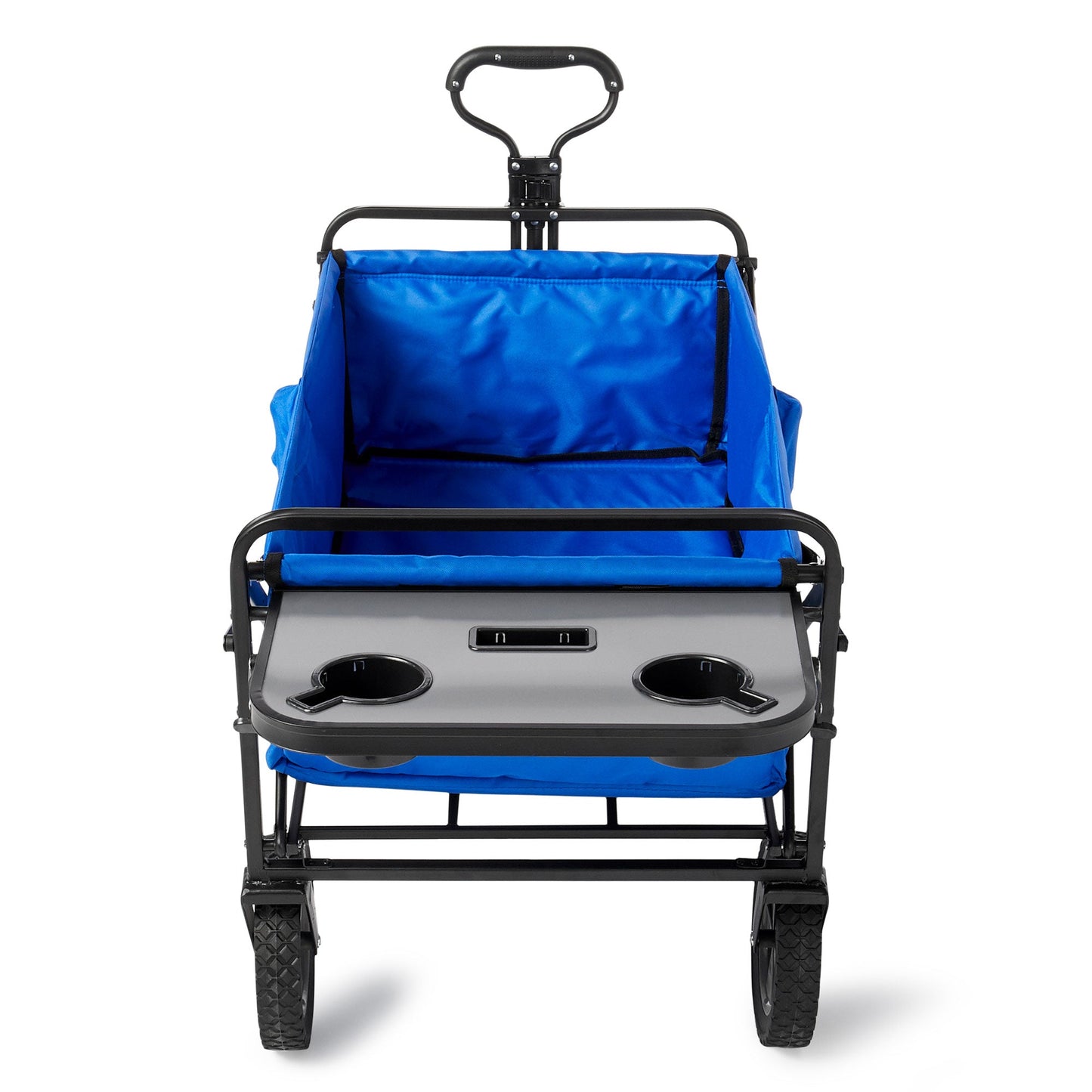 Mac Sports Collapsible Folding Outdoor Garden Utility Wagon Cart w/ Table, Blue