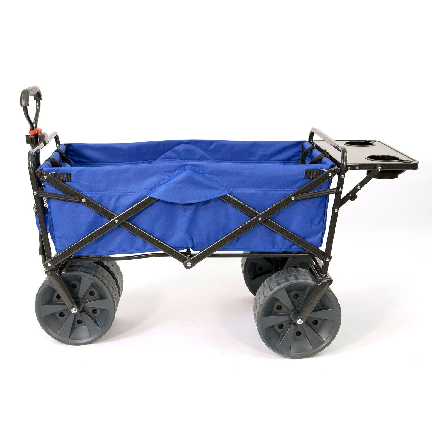 Mac Sports Collapsible All Terrain Beach Utility Wagon Cart with Table, Blue