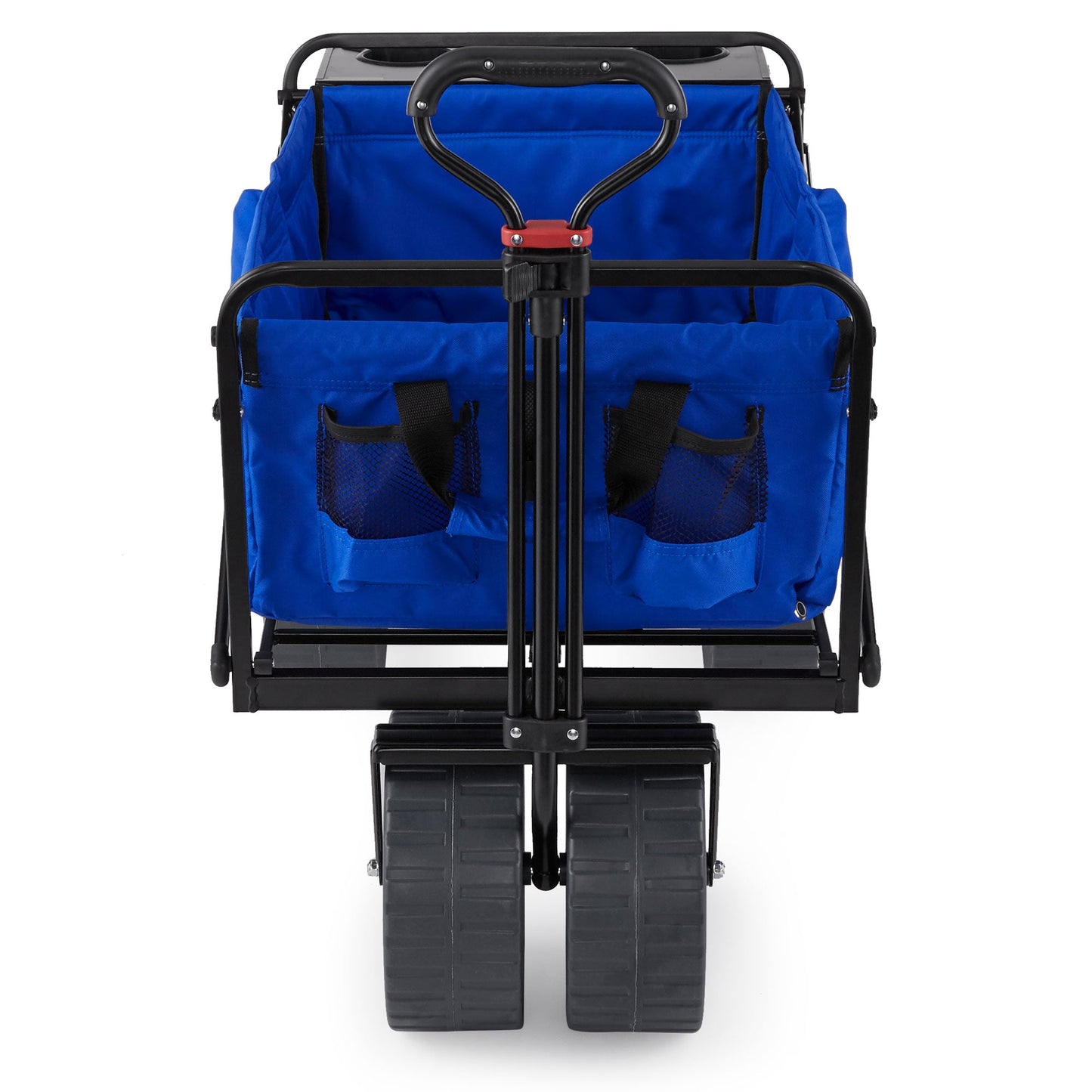 Mac Sports Collapsible All Terrain Beach Utility Wagon Cart with Table, Blue