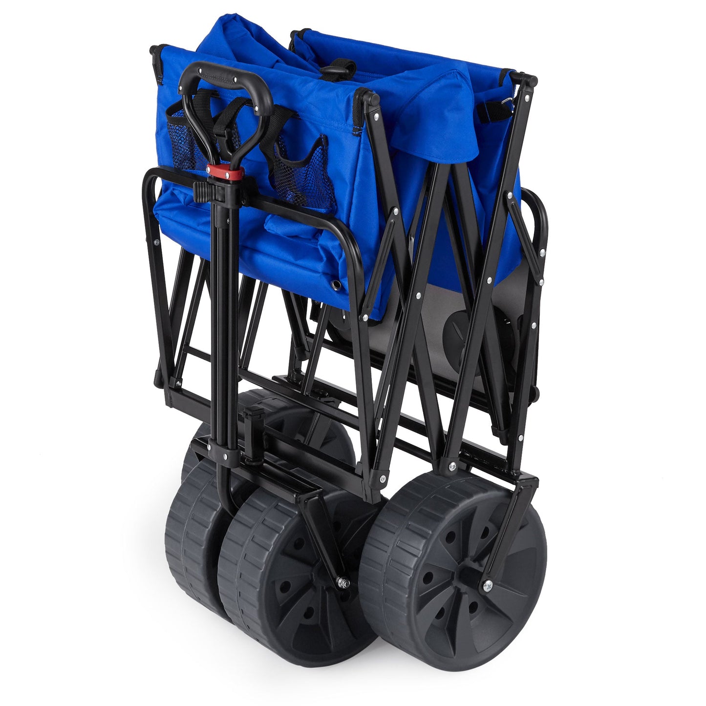 Mac Sports Collapsible All Terrain Beach Utility Wagon Cart with Table, Blue