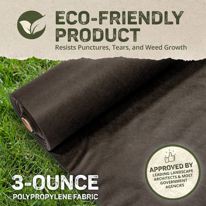 DeWitt Weed Barrier Pro 3 Ounce Landscape Fabric in Black, 4' x 100' (2 Pack)