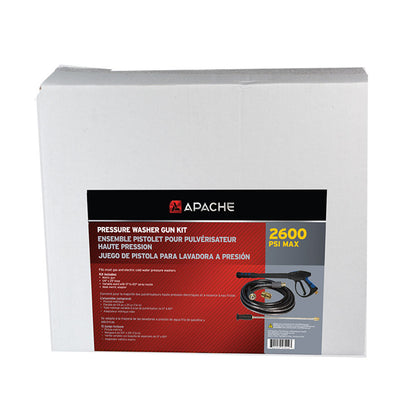 Apache 99023677 2600 PSI 25 Foot Hose Pressure Washer Gun Kit with Spray Nozzle