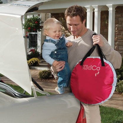 KidCo PeaPod Portable Foldable Mesh Toddler Travel Bed & Storage Bag, Cranberry