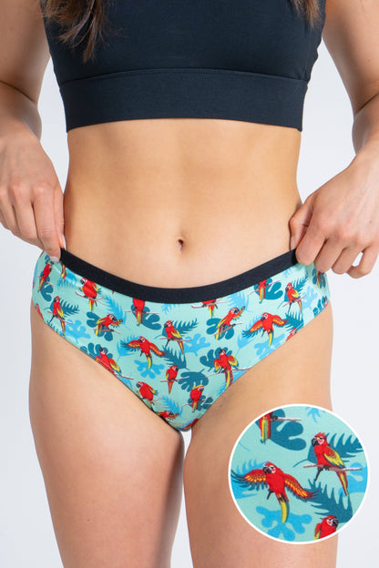 The Squawk Tease | Tropical Parrot Cheeky Underwear