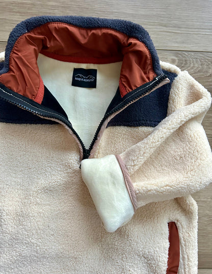 Color block Sherpa Pullover