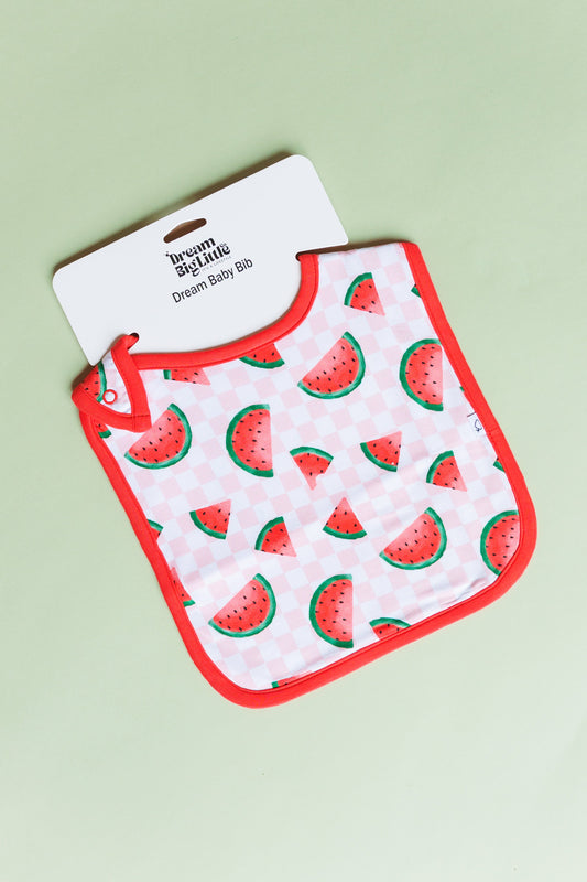 ONE IN A MELON CHECKERS DREAM BABY BIB