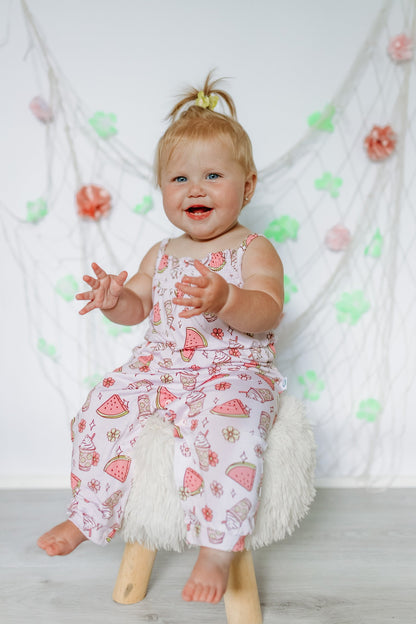 SWEET SUMMERTIME DREAM SMOCKED JUMPSUIT