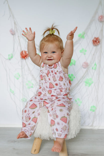 SWEET SUMMERTIME DREAM SMOCKED JUMPSUIT