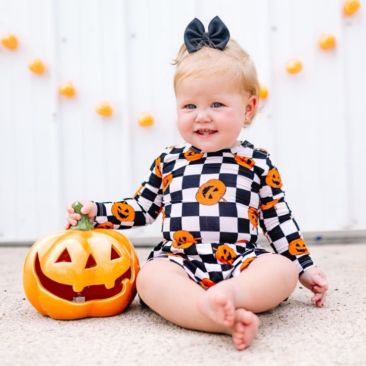 PUMPKIN CHECKMATE DREAM BODYSUIT DRESS