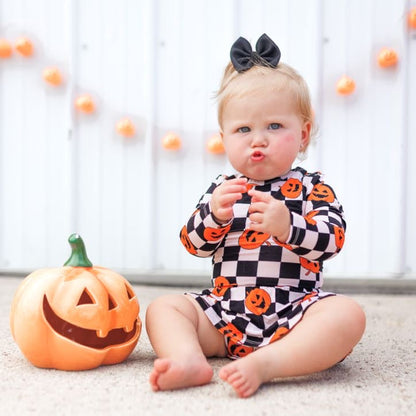 PUMPKIN CHECKMATE DREAM BODYSUIT DRESS