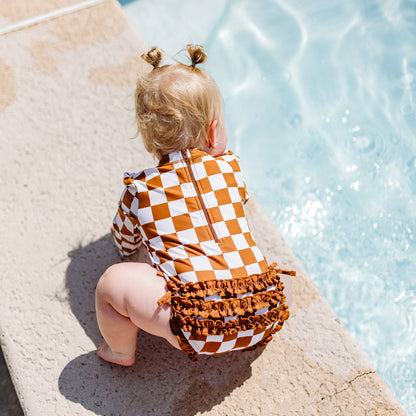 COPPER CHECKERS DREAM SWIM SUIT