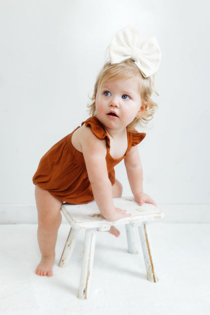 COPPER RIB DREAM BUBBLE ROMPER