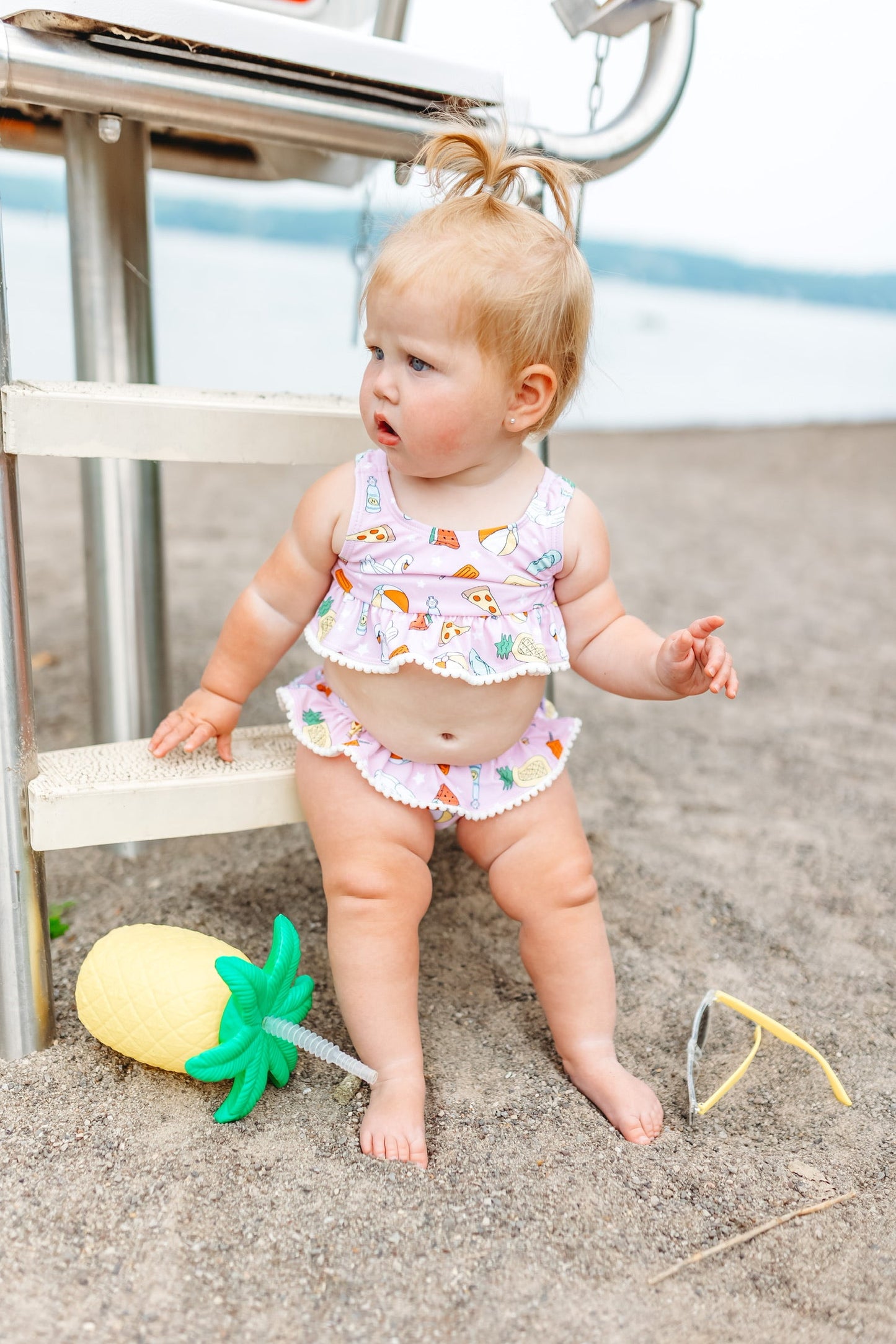 POOLSIDE PARTY DREAM RUFFLE TWO PIECE SWIM SUIT