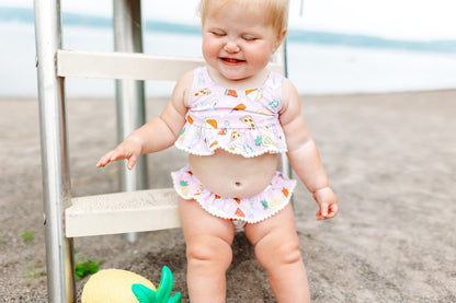 POOLSIDE PARTY DREAM RUFFLE TWO PIECE SWIM SUIT