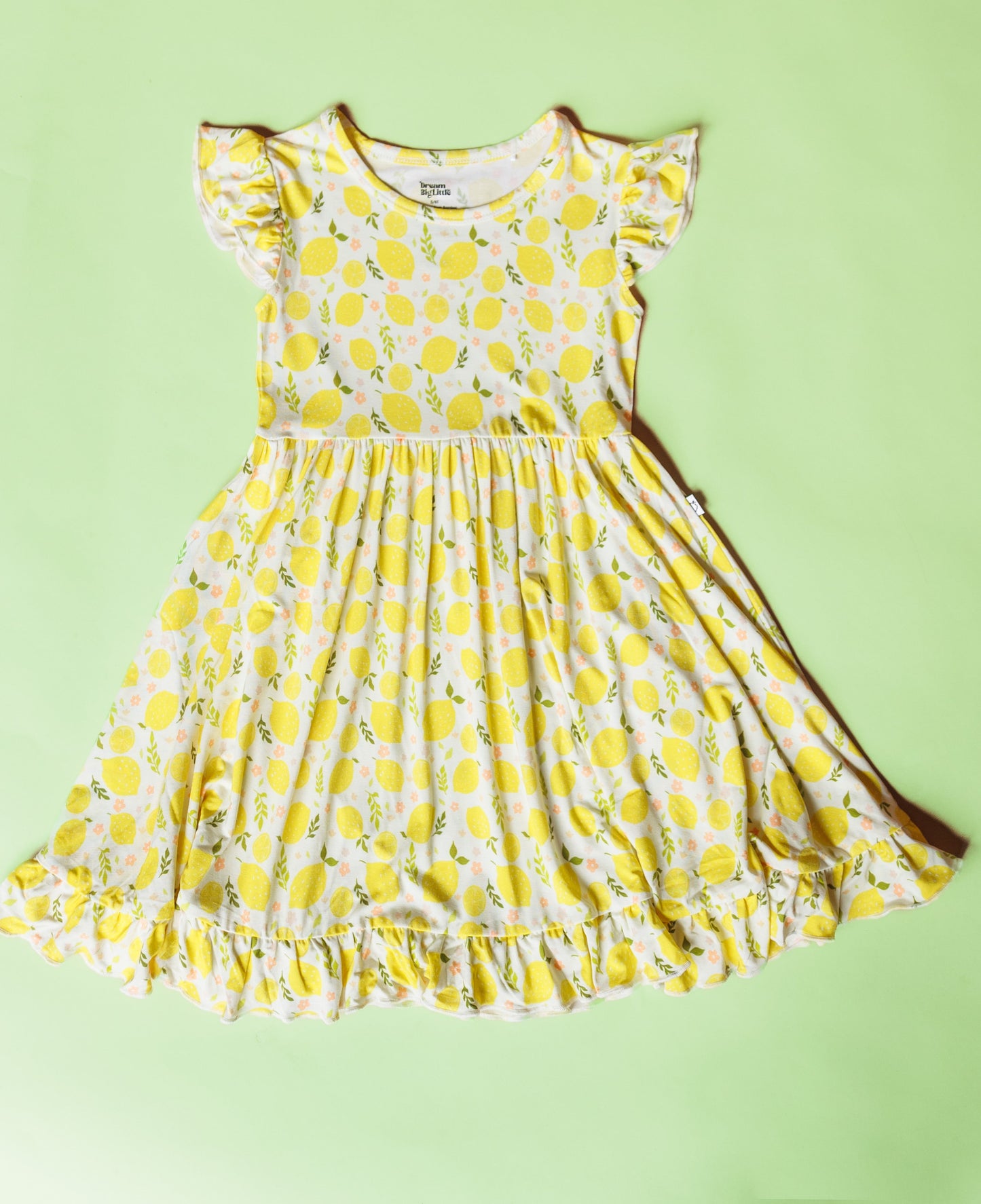 LEMON BLOSSOMS DREAM RUFFLE DRESS