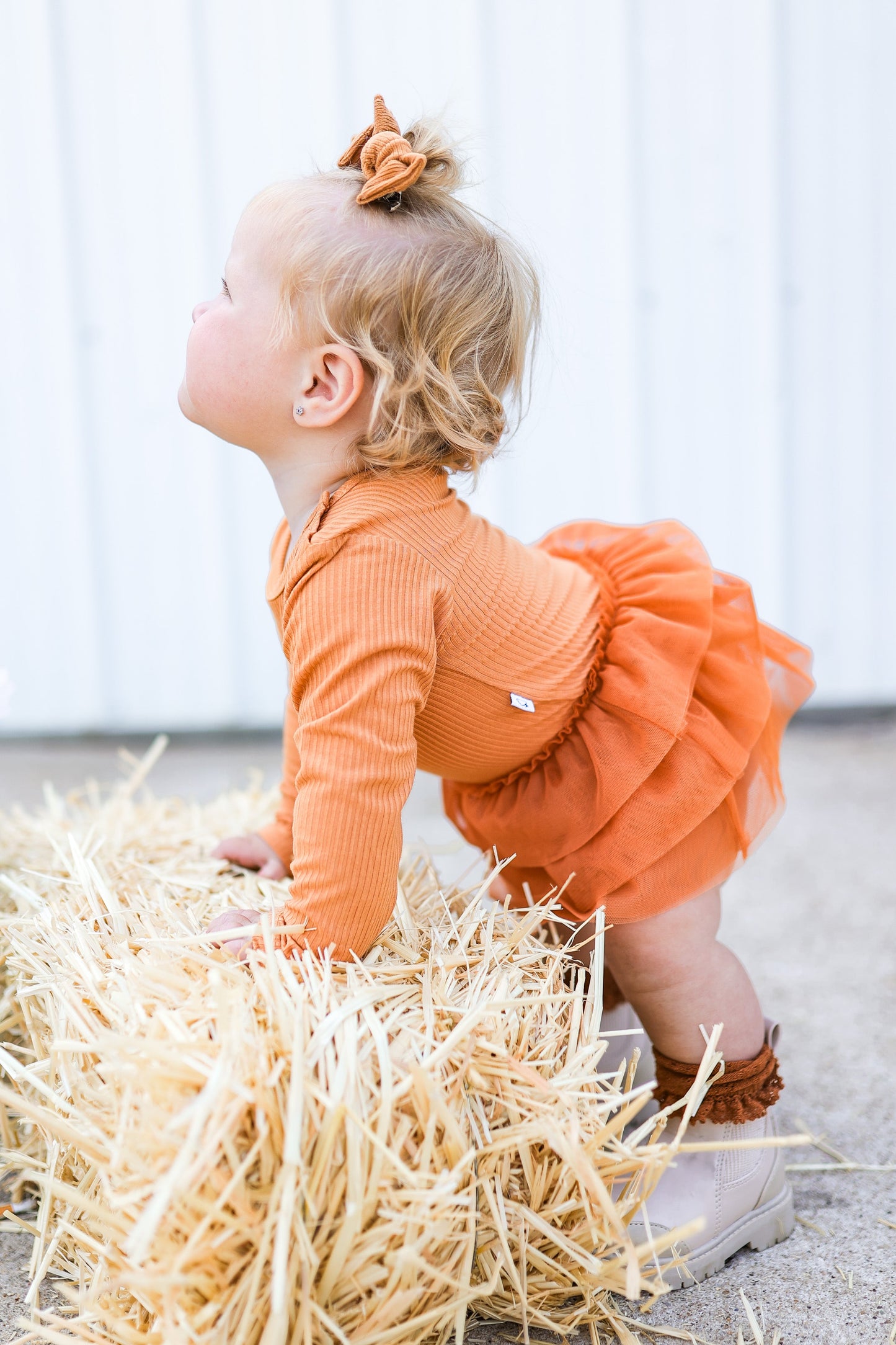 PUMPKIN RIB DREAM TUTU BODYSUIT DRESS