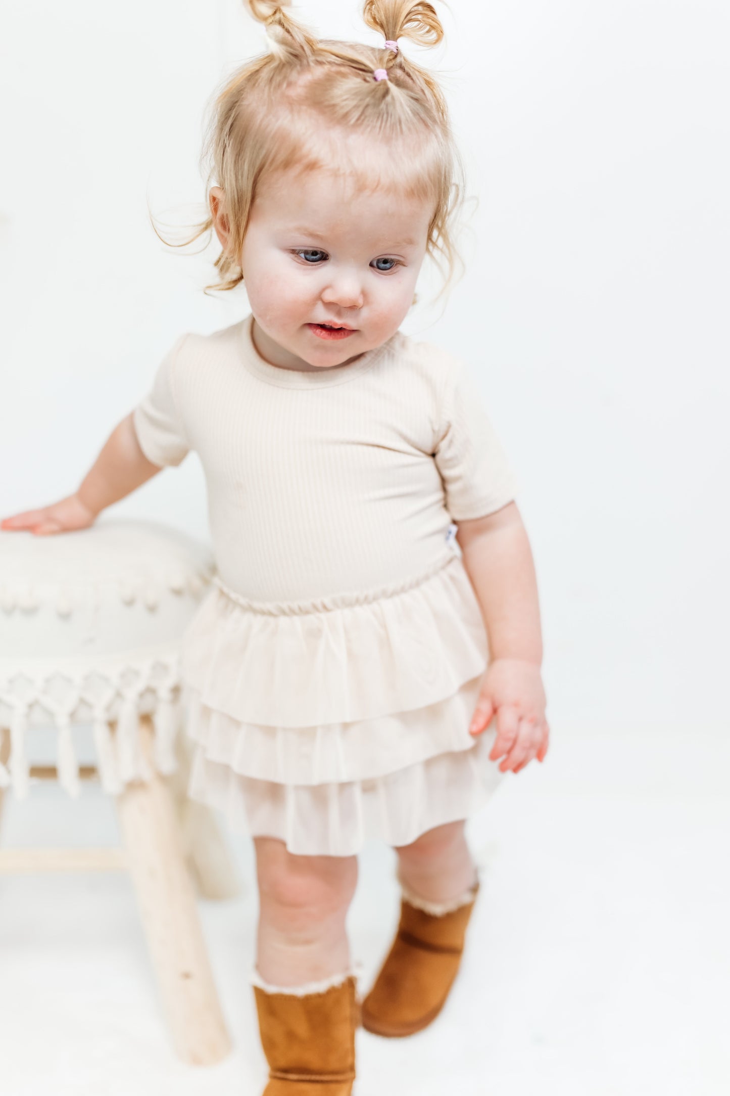 OAT RIB DREAM TUTU BODYSUIT DRESS