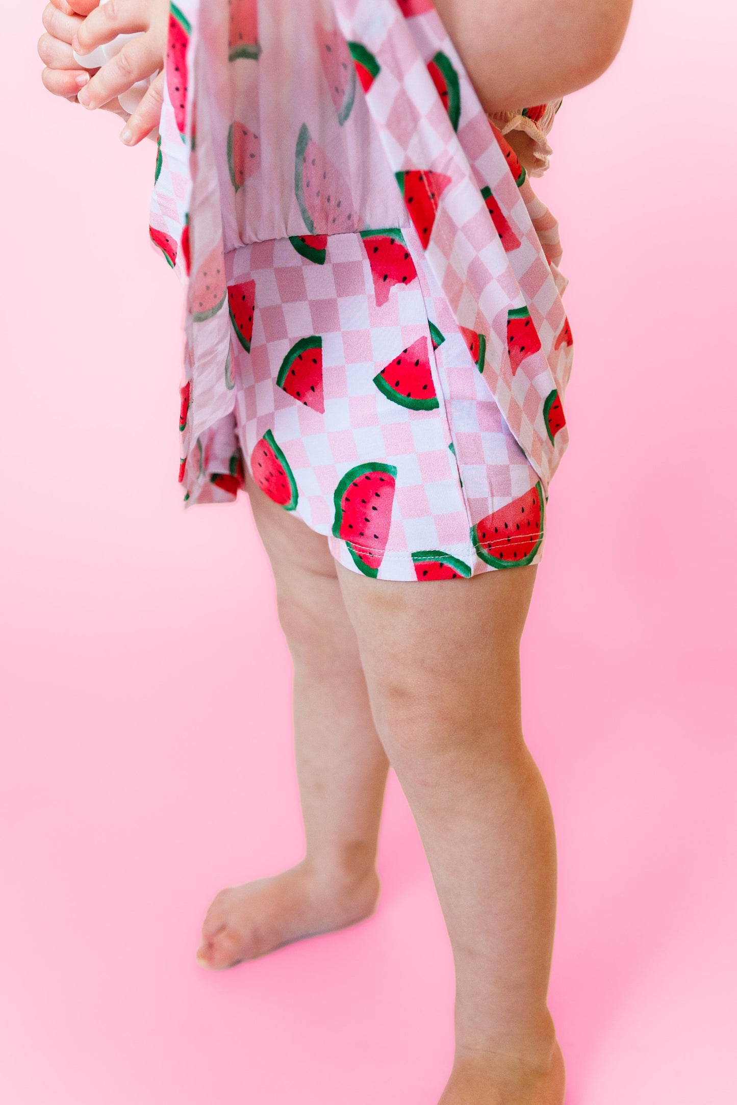 ONE IN A MELON CHECKERS DREAM SMOCKED SKORT SET