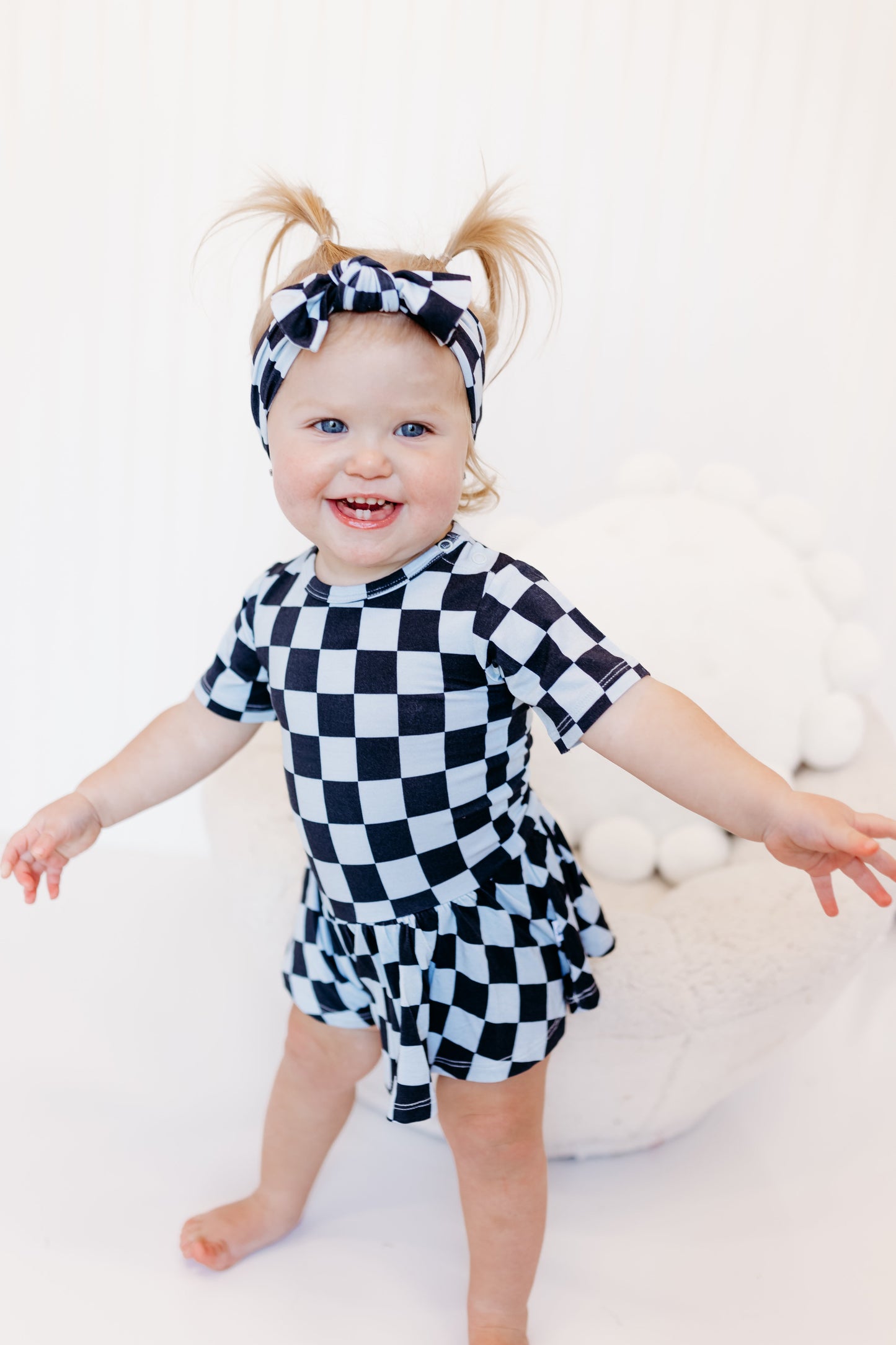 MIDNIGHT CHECKERS DREAM BODYSUIT DRESS