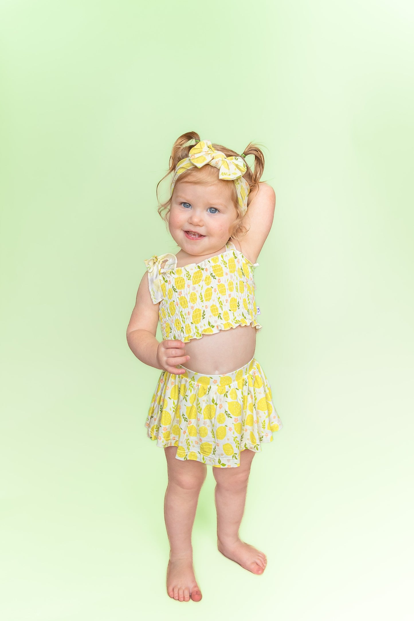 LEMON BLOSSOMS DREAM SMOCKED SKORT SET