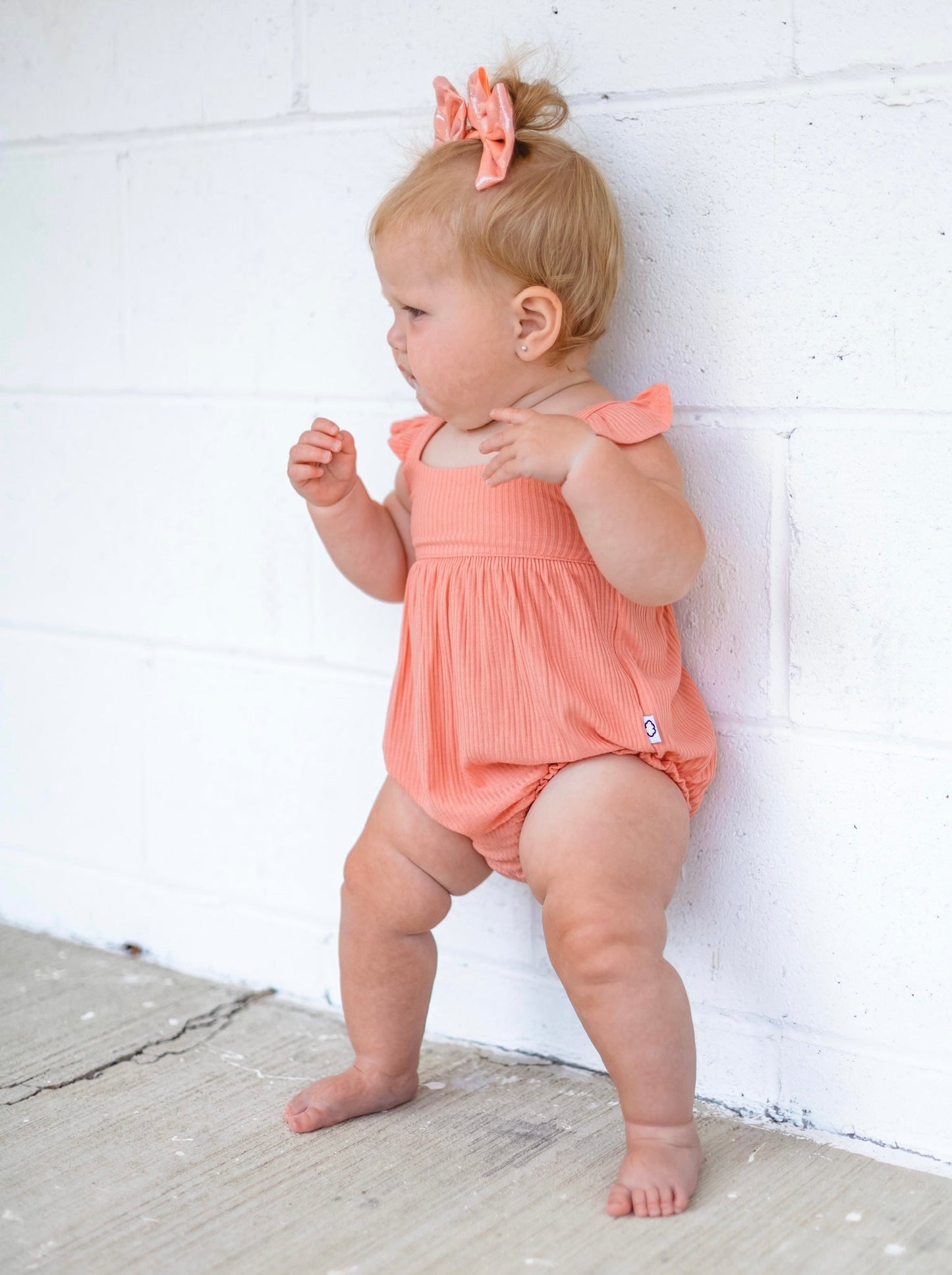 CORAL RIB DREAM BUBBLE ROMPER