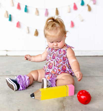 RULE THE SCHOOL SMOCKED BUBBLE ROMPER