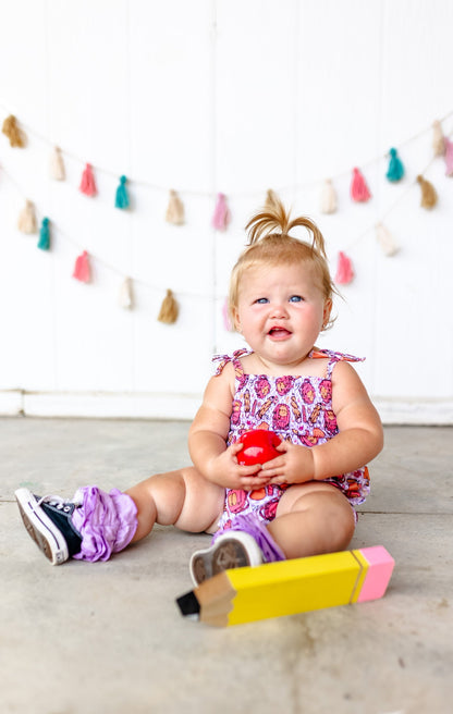 RULE THE SCHOOL SMOCKED BUBBLE ROMPER