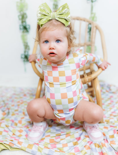 LUCKY CHARM CHECKS DREAM BUBBLE ROMPER