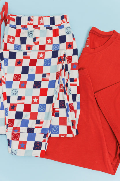 HOME OF THE FREE CHECKERS MEN'S DREAM JOGGER SET