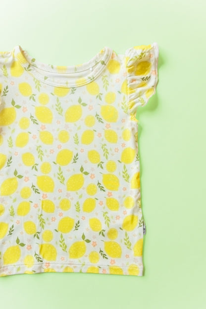 LEMON BLOSSOMS DREAM CAP SLEEVE TOP