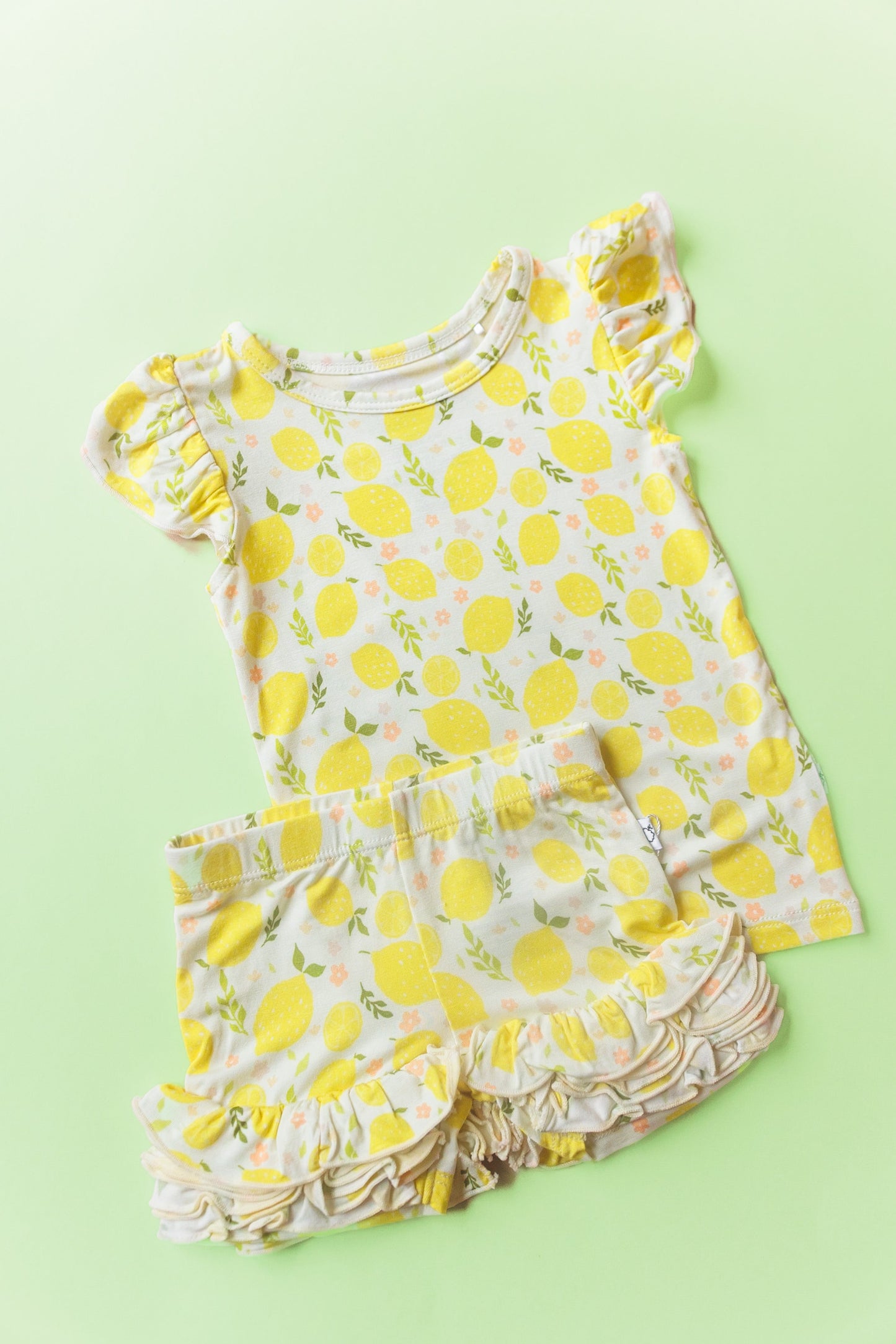 LEMON BLOSSOMS DREAM RUFFLE SHORTS