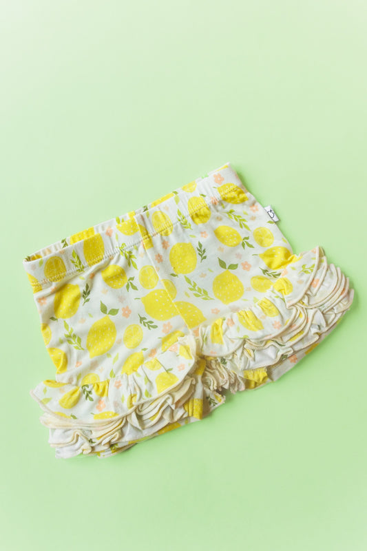 LEMON BLOSSOMS DREAM RUFFLE SHORTS