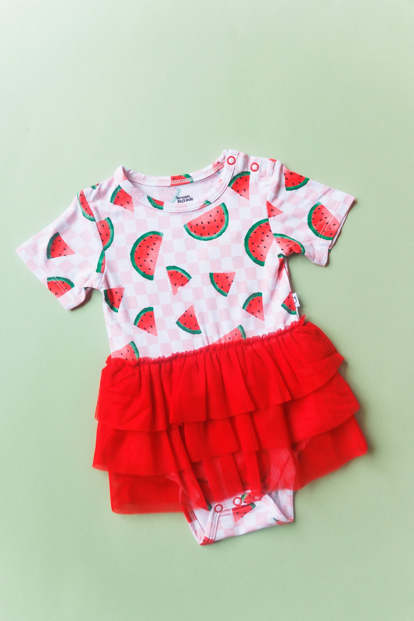 ONE IN A MELON CHECKERS DREAM TUTU BODYSUIT DRESS