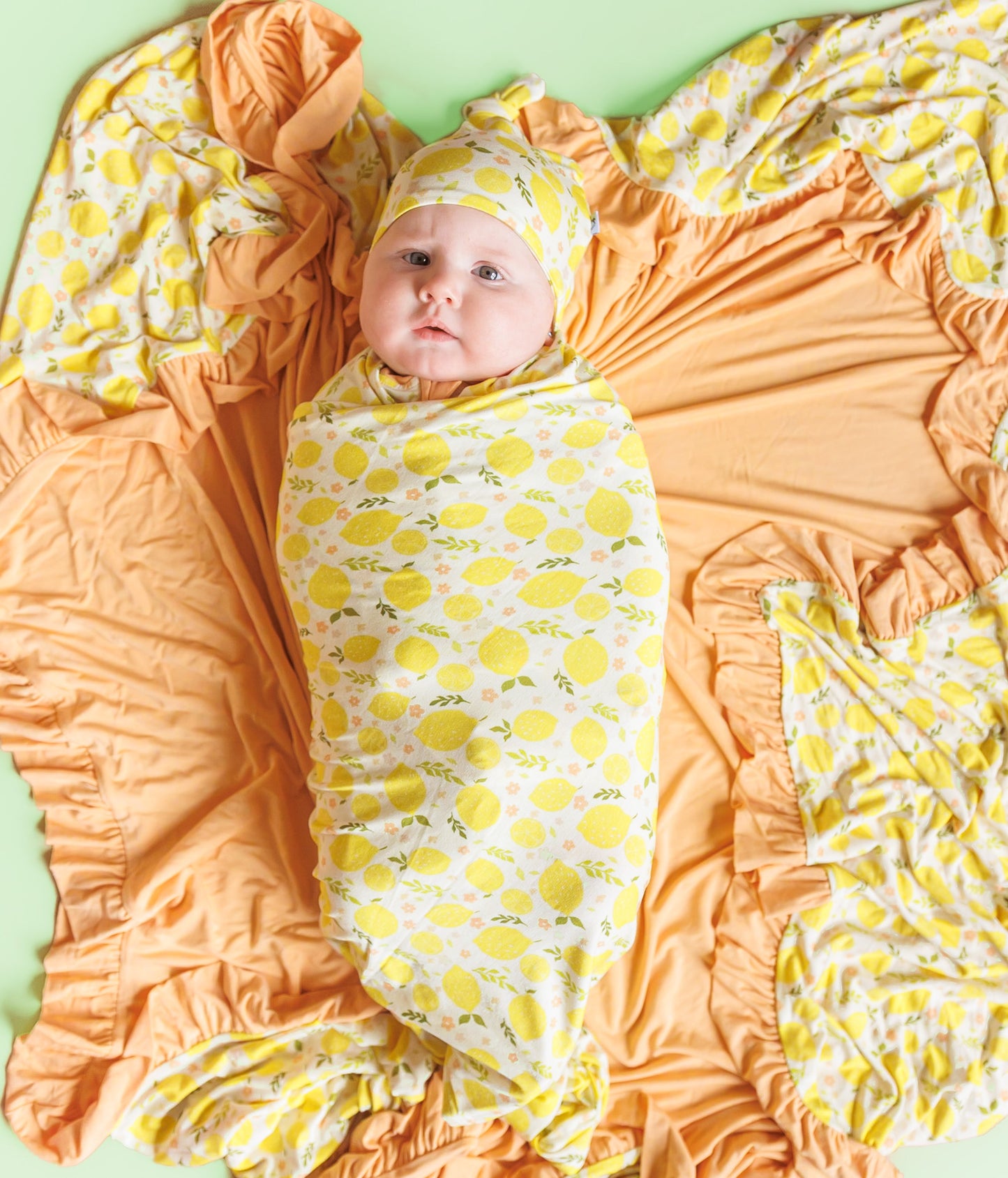 LEMON BLOSSOMS DREAM SWADDLE & BEANIE