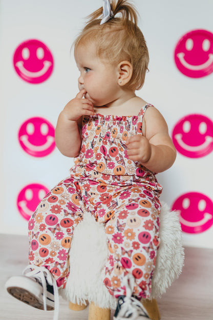 SOCIAL BUTTERFLY DREAM SMOCKED JUMPSUIT